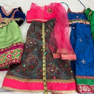 Set of 3 girls lehengas (2-4 YO)